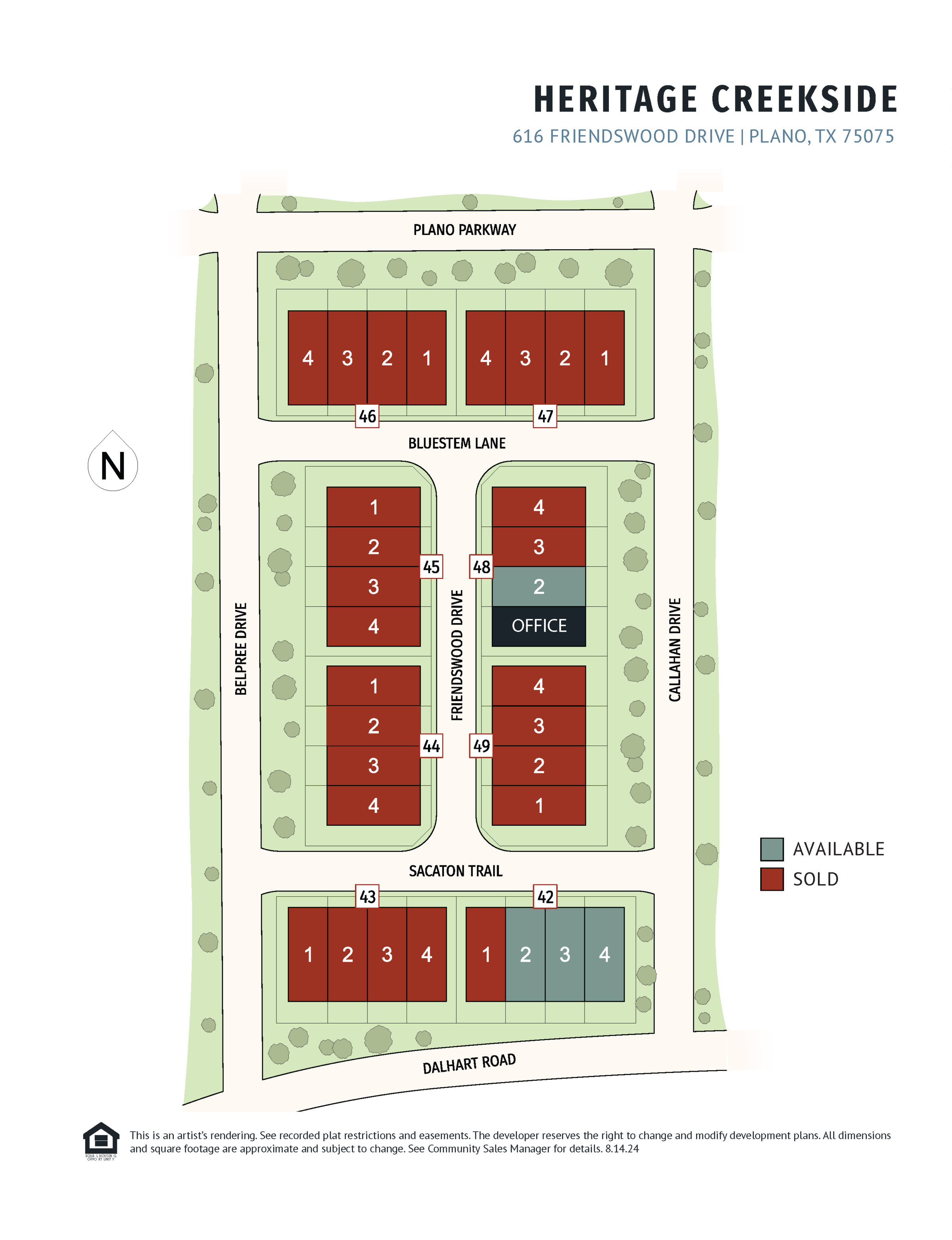 Heritage Creekside Site Map