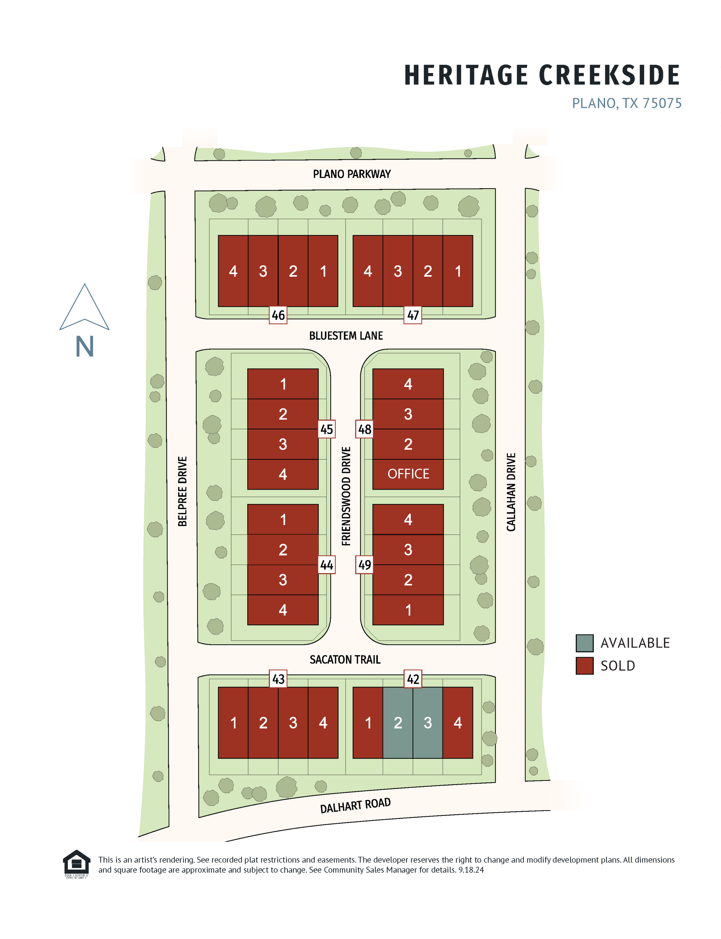 Heritage Creekside Site Map