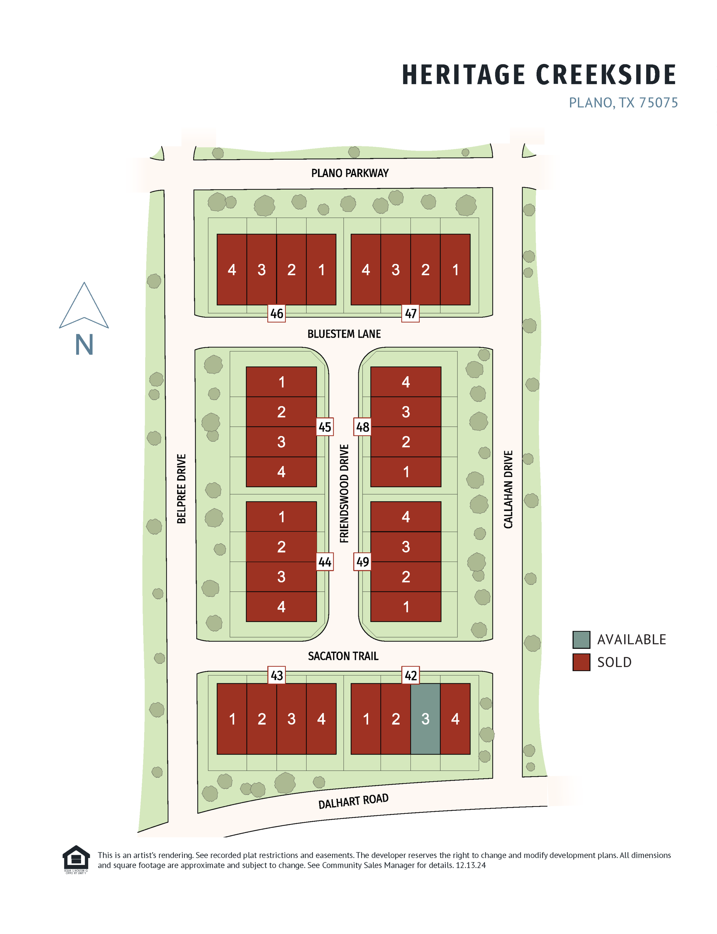 Heritage Creekside Site Map