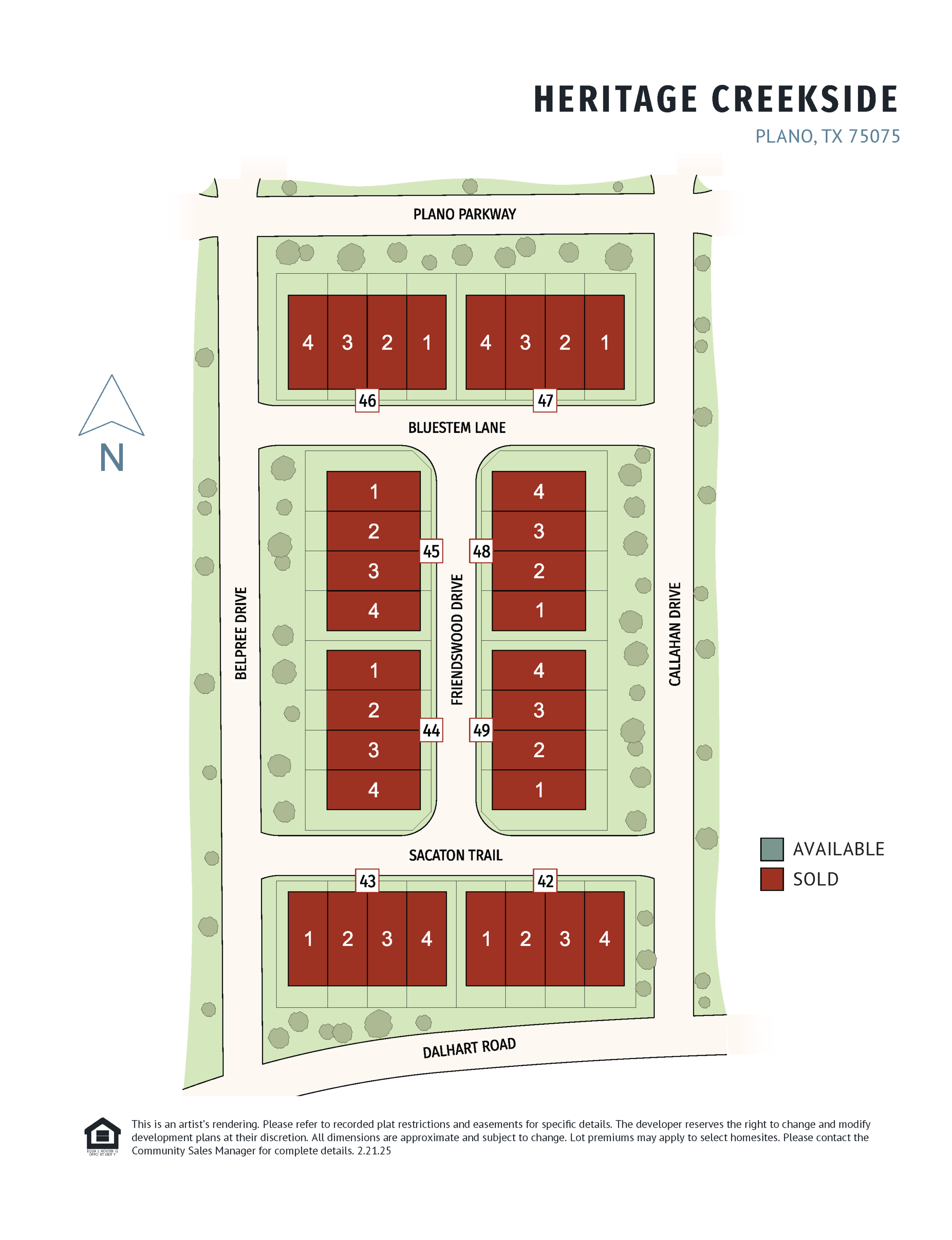 Heritage Creekside Site Map