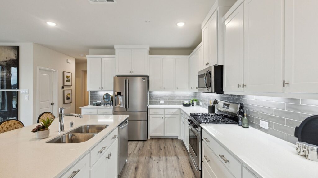 Kitchen in the Hansen Floorplan of a CB JENI townhome.