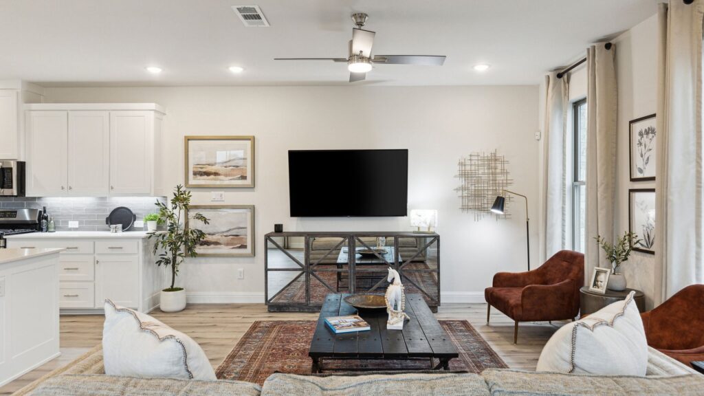 Living room in the Hansen Floorplan of a CB JENI townhome.