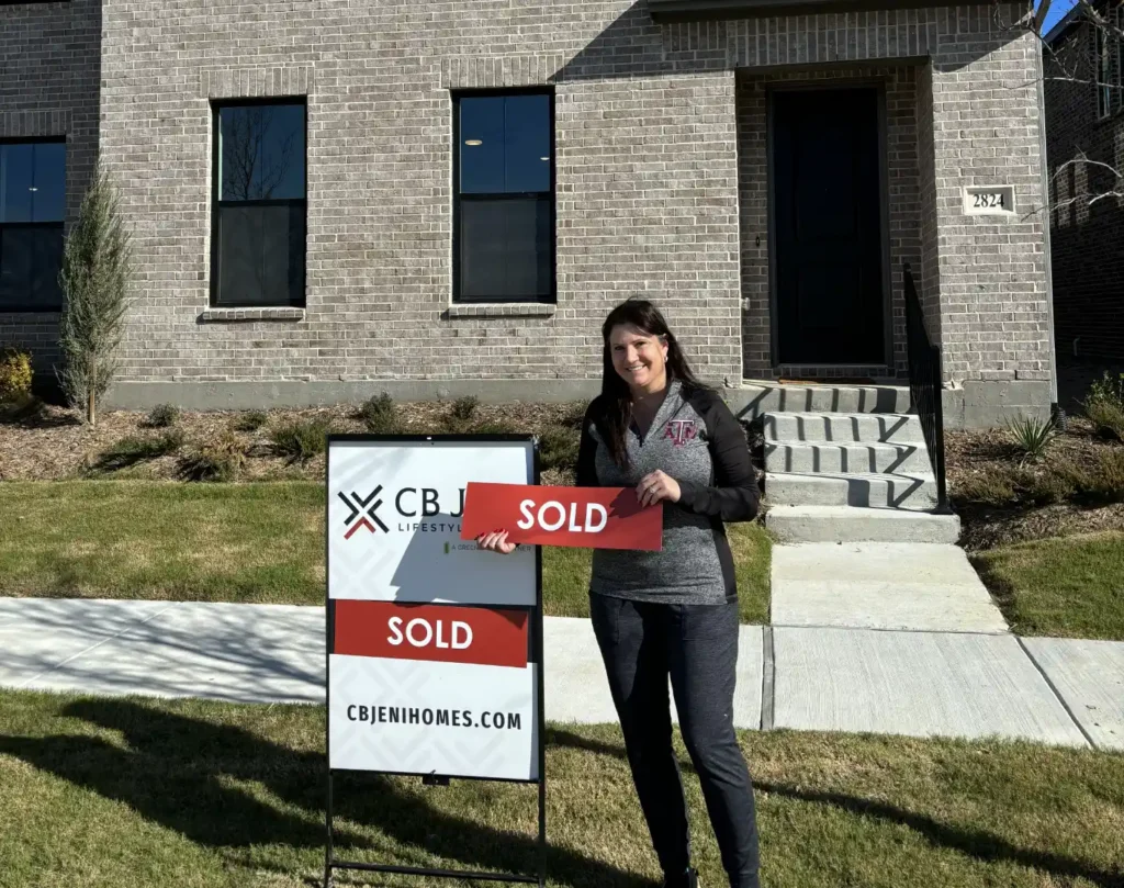 Happy homeowner of a new CB JENI home