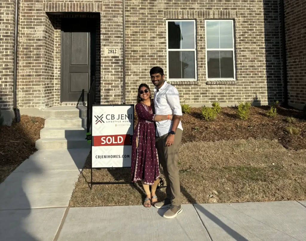 Happy new homeowners with their CB JENI Home
